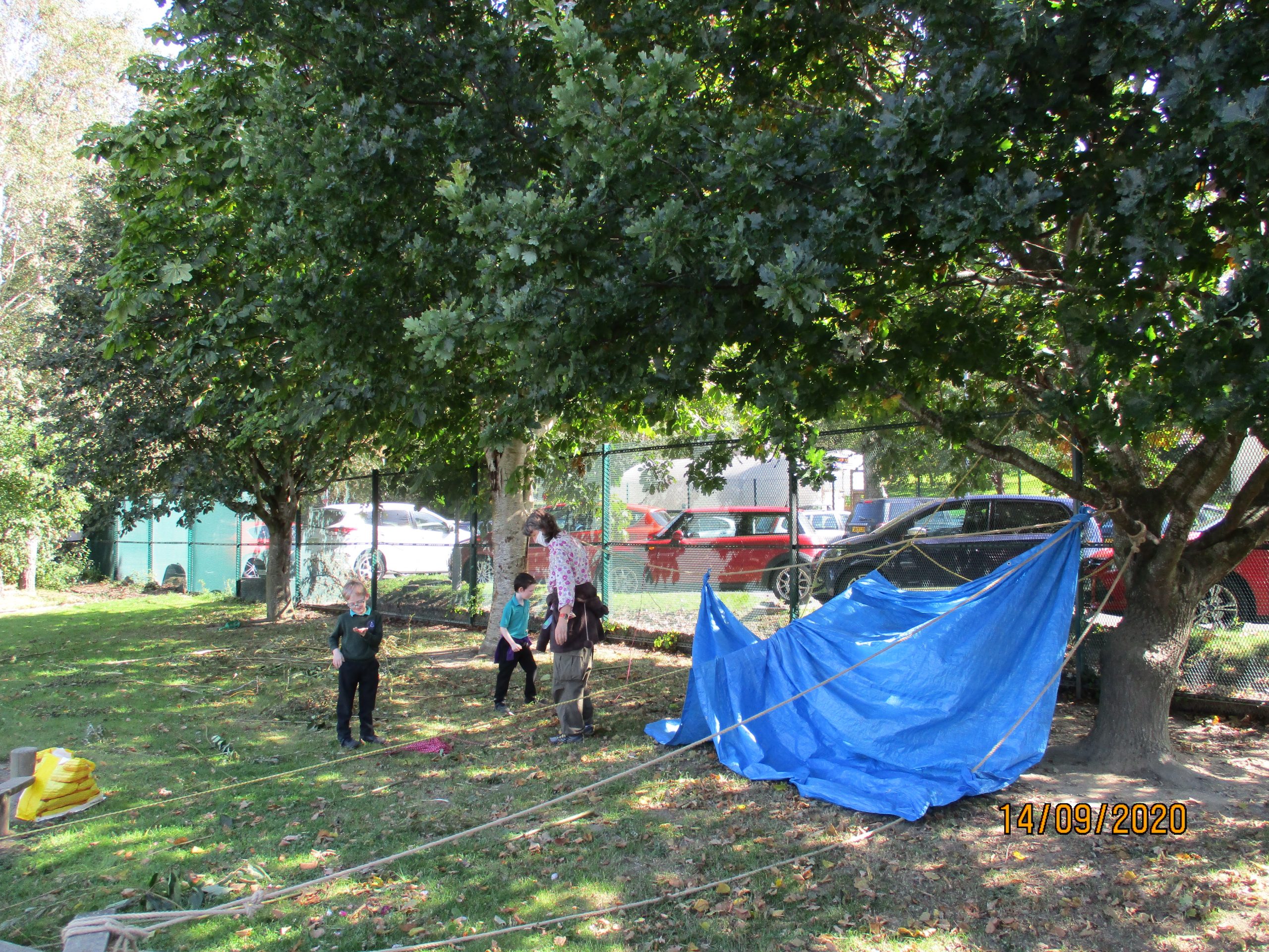 Children camping