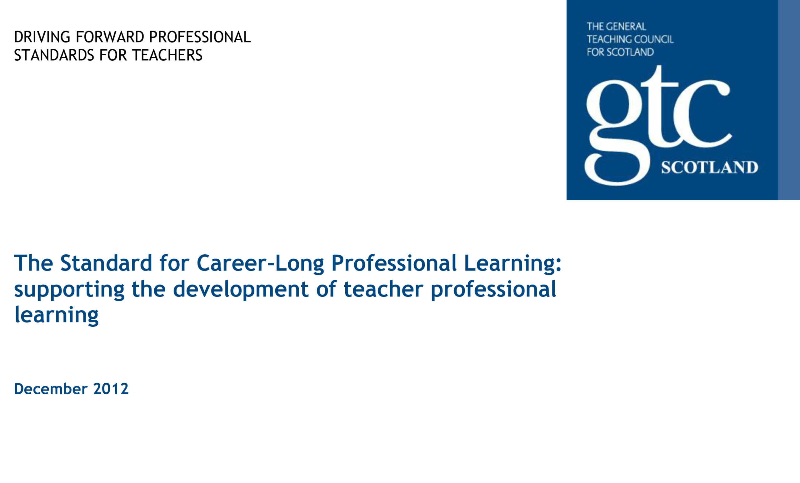 The Standard for Career-Long Professional Learning