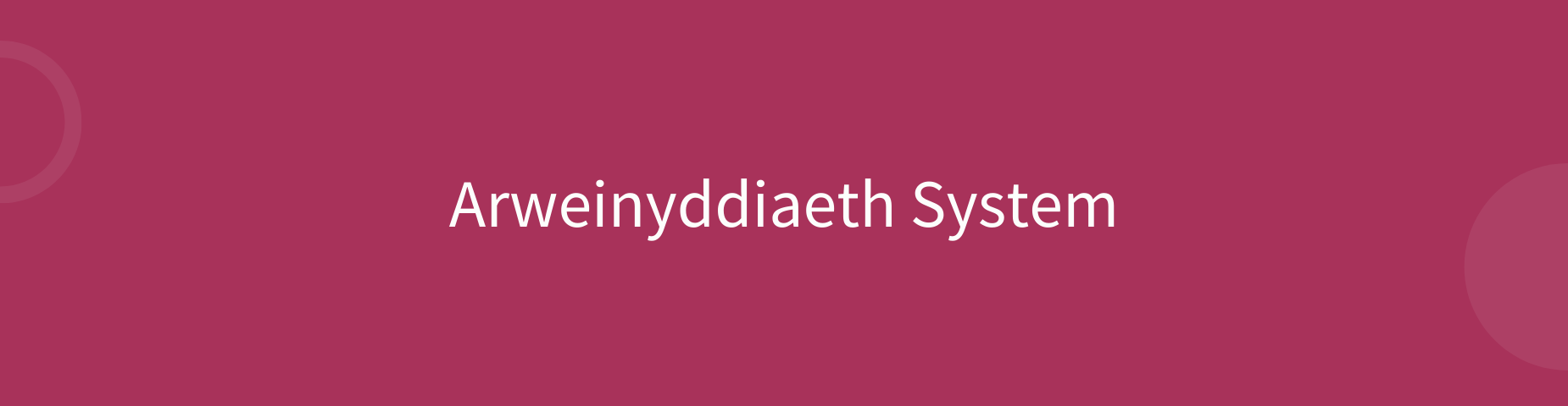 System Leadership Header Welsh