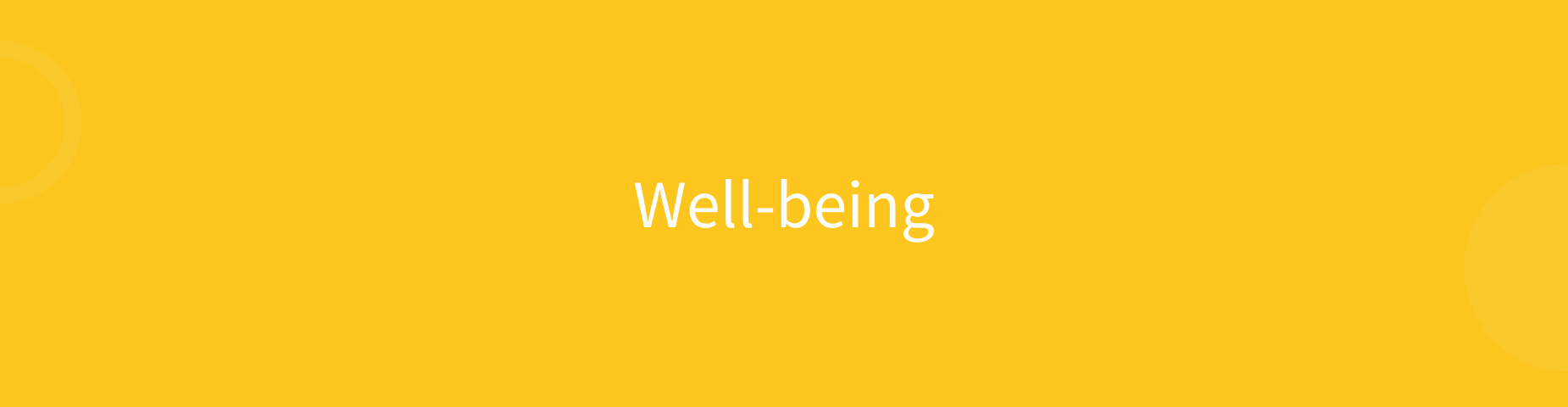 Well-being Header English