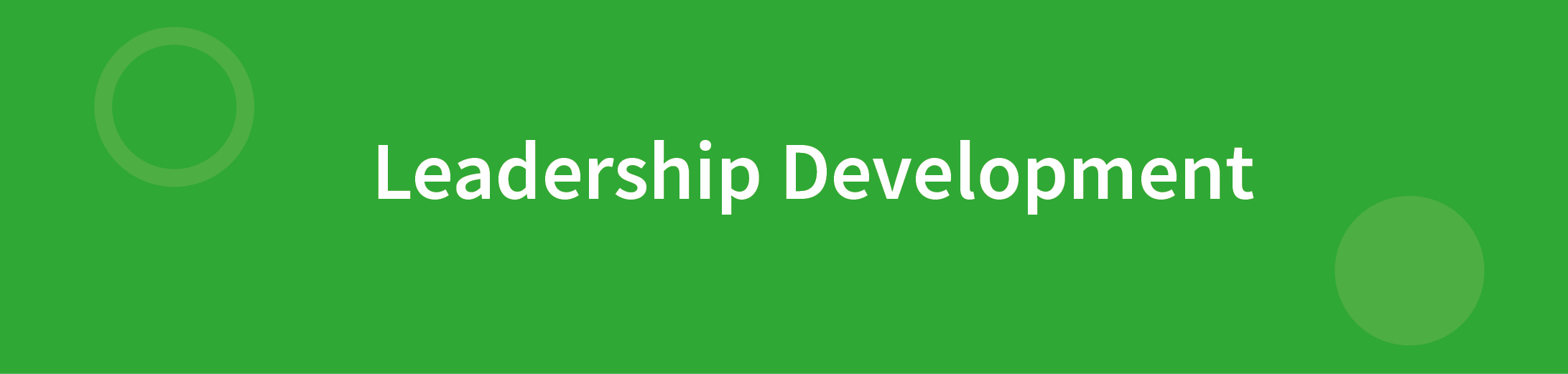 Leadership Development Header English